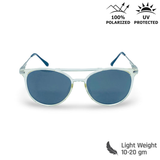 Lexus Unisex Double Bar Polarised Sunglasses Transparent