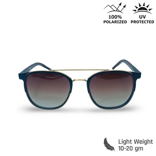 Lexus Unisex Double Bar Polarised Sunglasses Brown