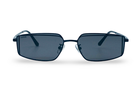 Lexus Metal Unisex Rectangle Sunglasses Black