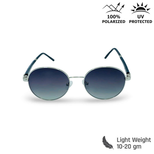 Lexus Polarized Double Bar Geometry Sunglasses Silver