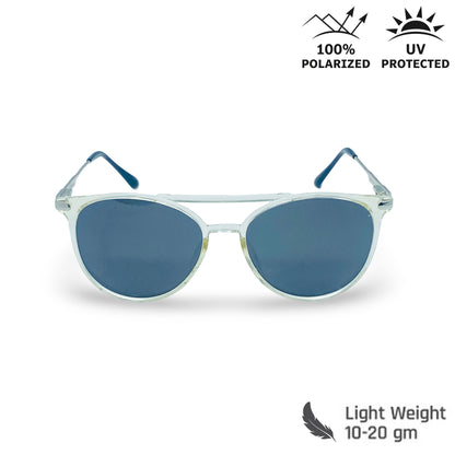 Lexus Unisex Double Bar  Polarised Sunglasses Transparent