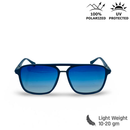 Lexus Unisex Double Bar Polarised Sunglasses Blue