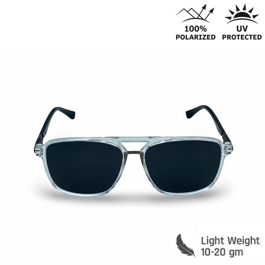 Lexus Unisex Double Bar Polarised Sunglasses Clear