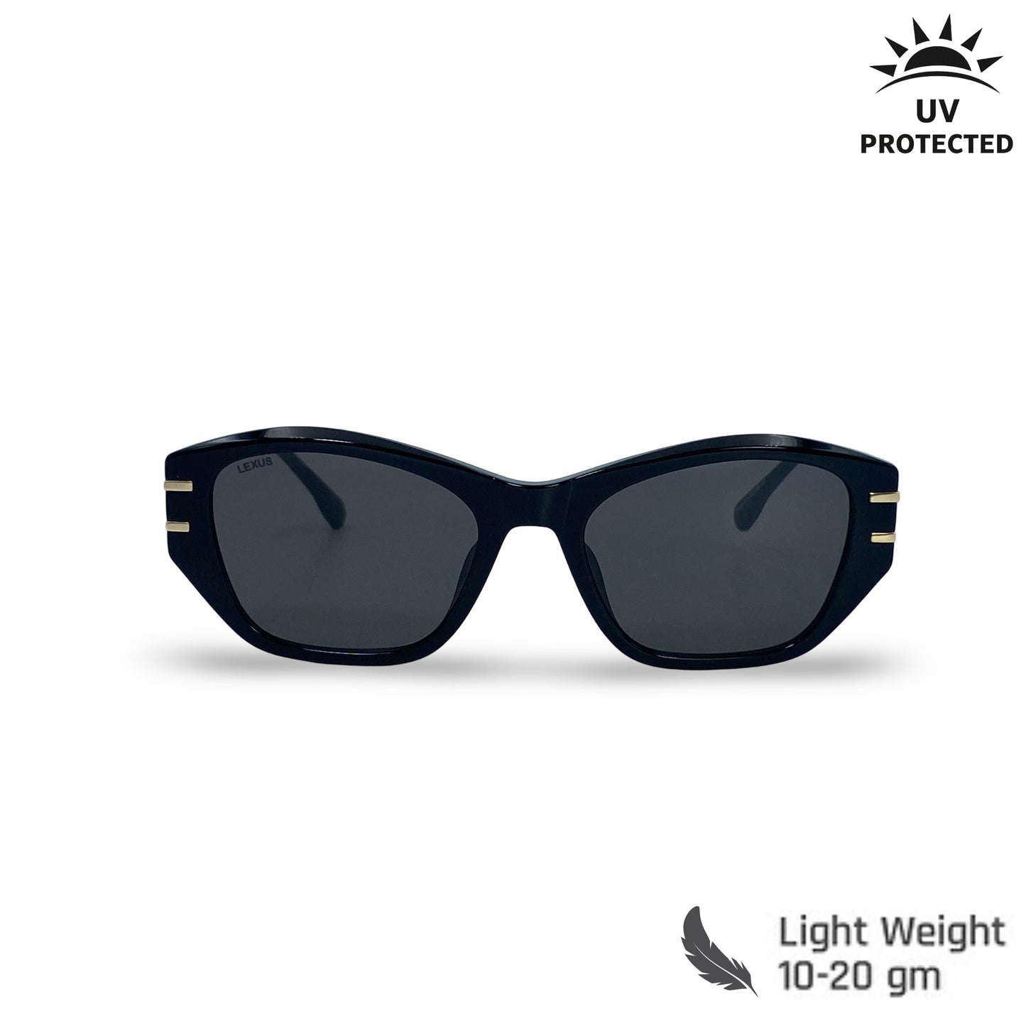 Lexus Ladies Cat Eye Sunglasses Black