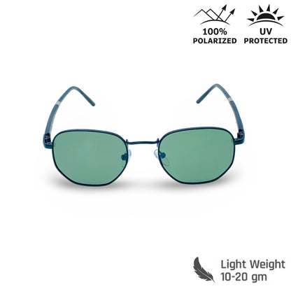 Lexus Hexagon Unisex Polarized Sunglasses Black