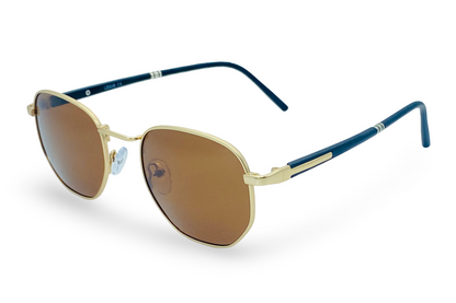 Lexus Hexagon Unisex Polarized Sunglasses Gold