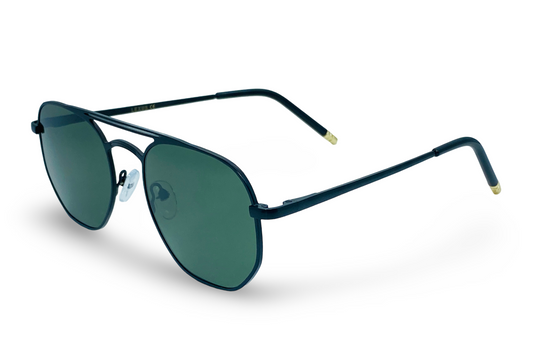 Lexus Polarized Double Bar Geometry Sunglasses Black