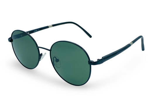 Lexus Unisex Round Polarised Sunglasses Black