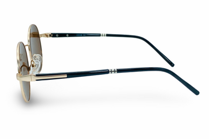 Lexus Unisex Round Polarised Sunglasses Gold