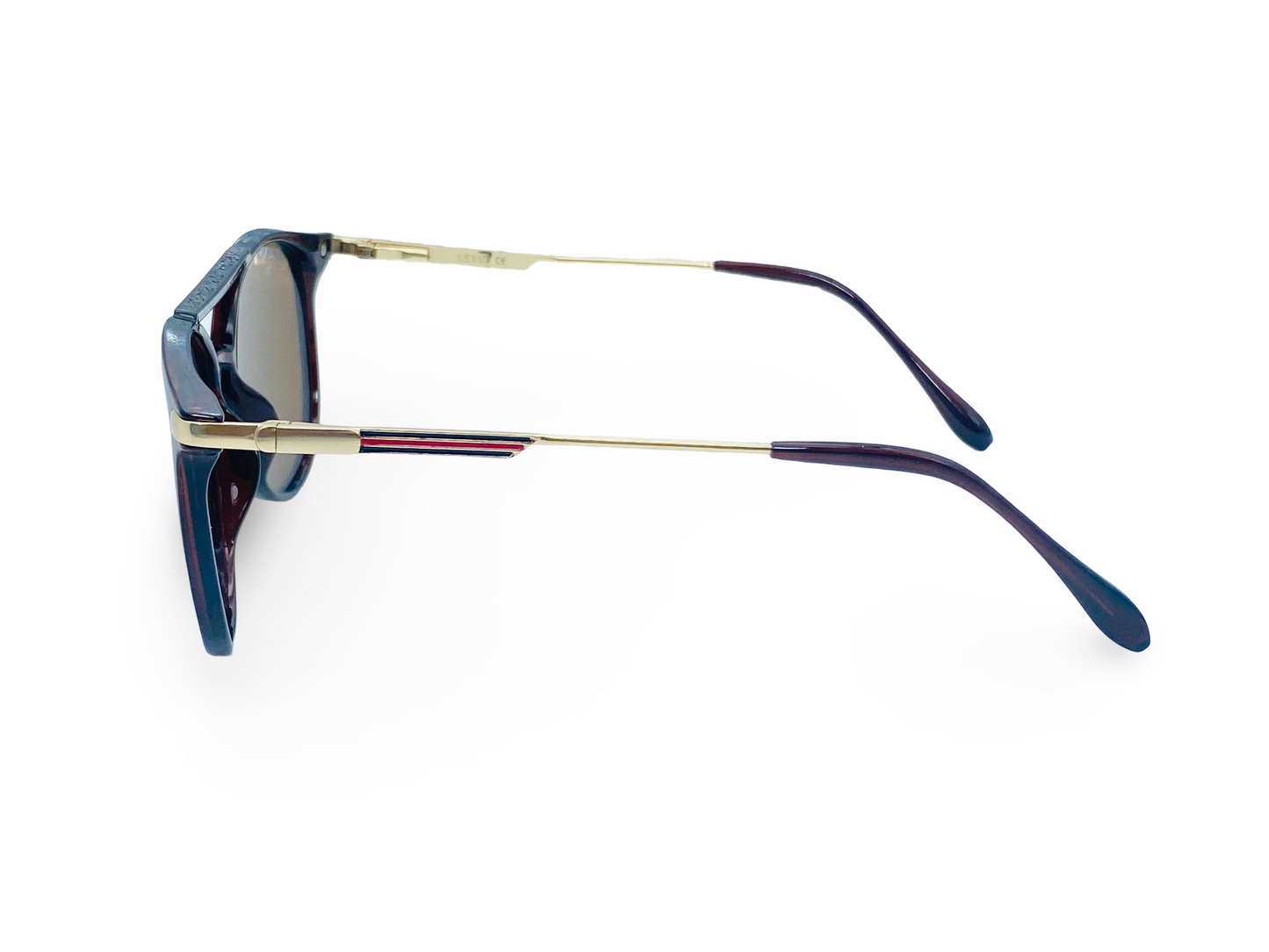 Lexus Unisex Double Bar  Polarised Sunglasses Brown