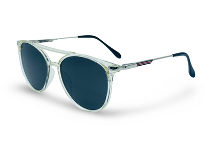 Lexus Unisex Double Bar  Polarised Sunglasses Transparent