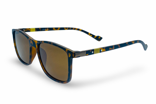 Lexus Unisex Rectangle Polarised Sunglasses Tortoise