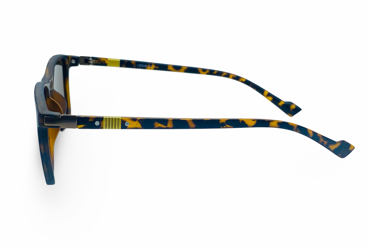 Lexus Unisex Rectangle Polarised Sunglasses Tortoise