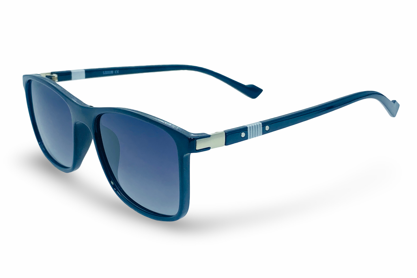 Lexus Unisex Rectangle Polarised Sunglasses Shiny Black