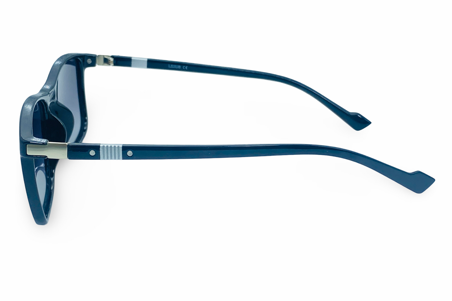 Lexus Unisex Rectangle Polarised Sunglasses Shiny Black