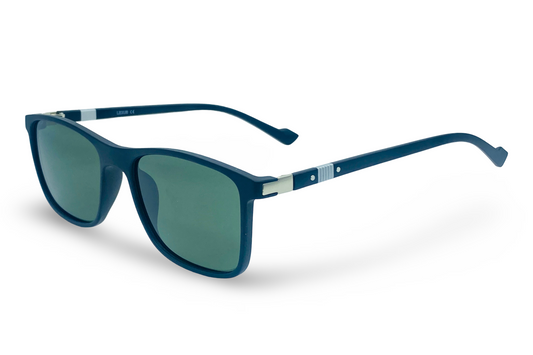 Lexus Unisex Rectangle Polarised Sunglasses Matt Black