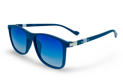 Lexus Unisex Rectangle Polarised Sunglasses Blue