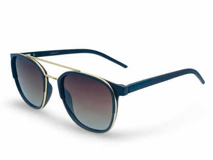 Lexus Unisex Double Bar Polarised Sunglasses Brown