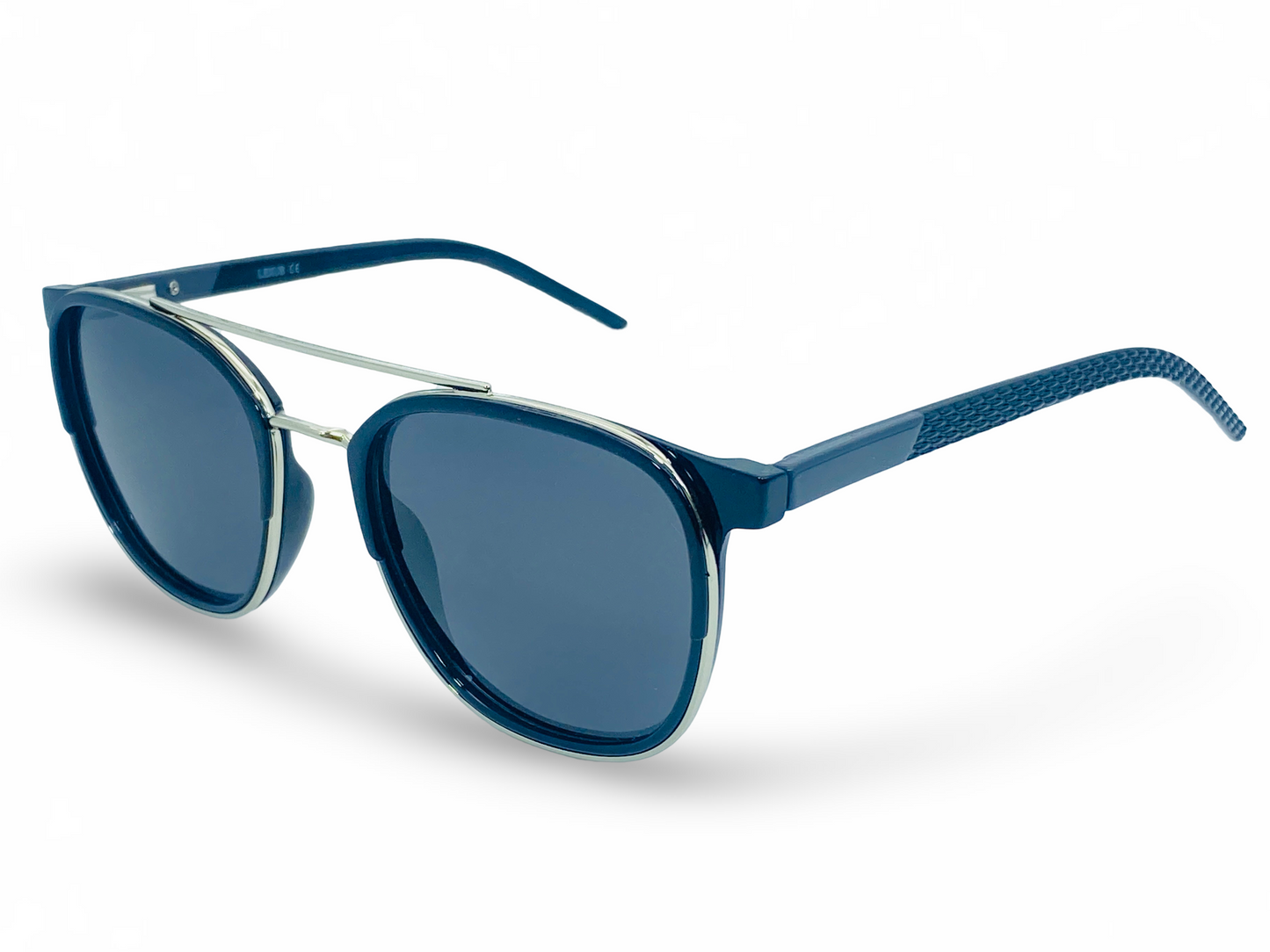 Lexus Unisex Double Bar Polarised Sunglasses Black & Silver