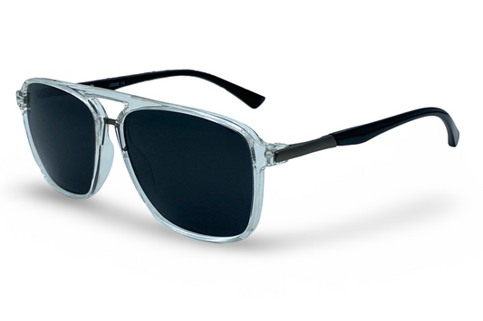 Lexus Unisex Double Bar Polarised Sunglasses Clear