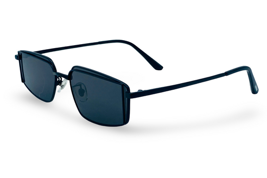 Lexus Metal Unisex Rectangle Sunglasses Black