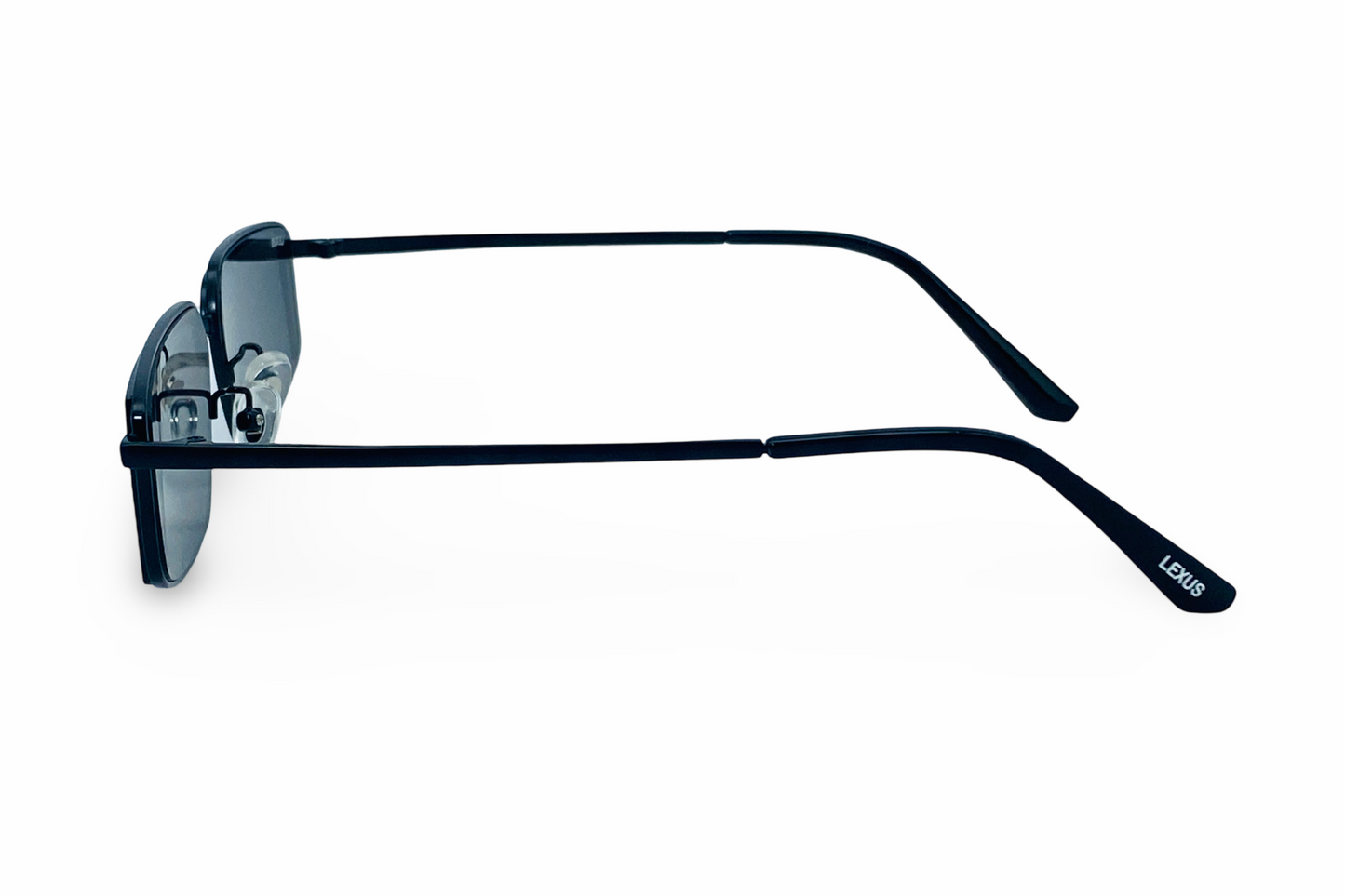 Lexus Metal Unisex Rectangle Sunglasses Black