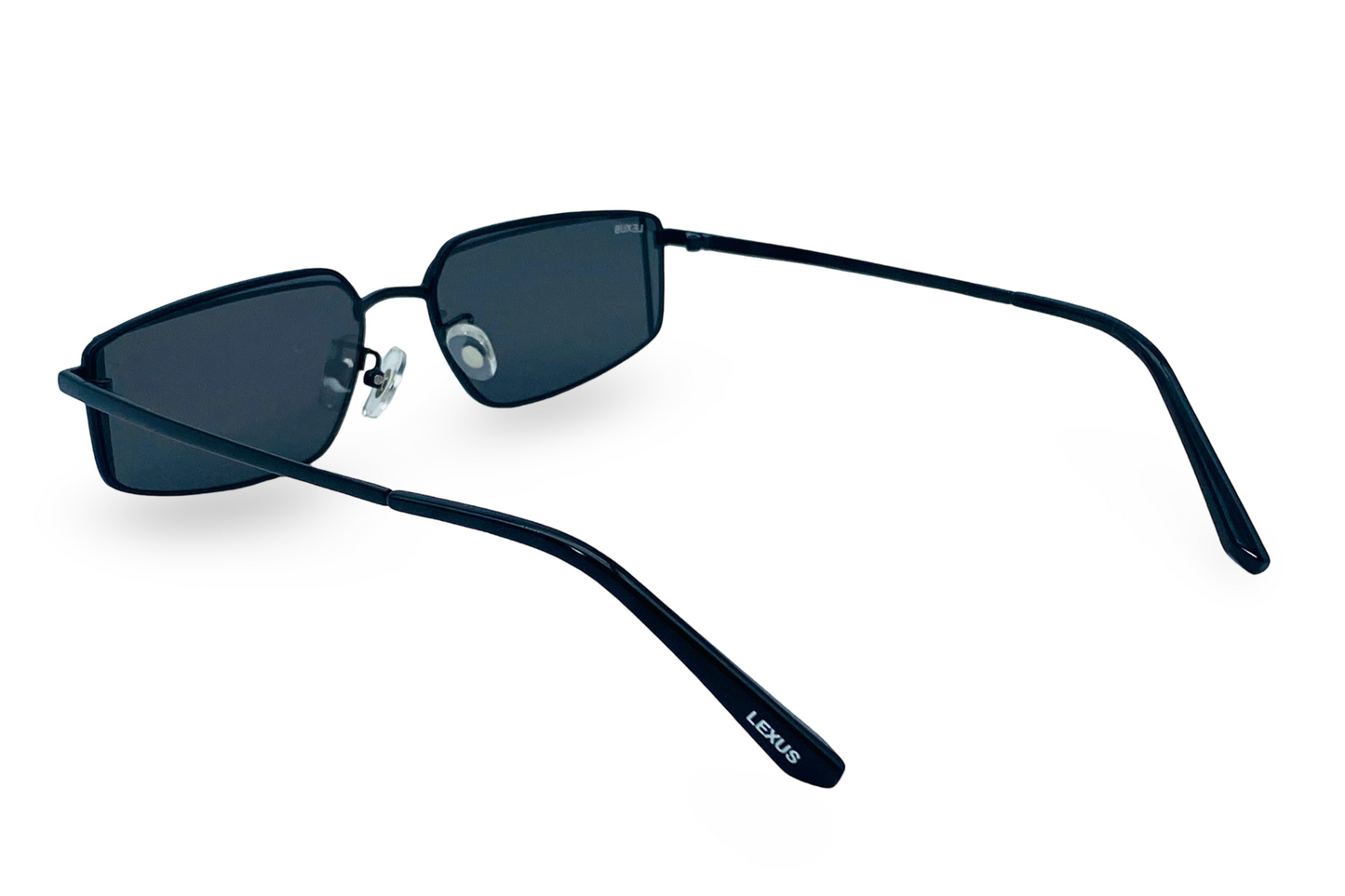 Lexus Metal Unisex Rectangle Sunglasses Black