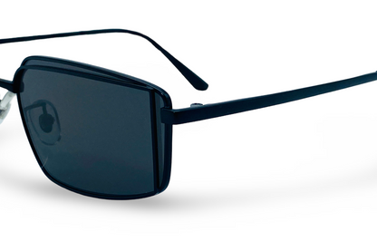 Lexus Metal Unisex Rectangle Sunglasses Black