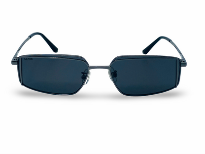 Lexus Metal Unisex Rectangle Sunglasses Gunmetal