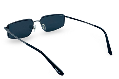 Lexus Metal Unisex Rectangle Sunglasses Gunmetal