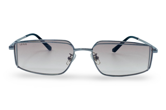 Lexus Metal Unisex Rectangle Sunglasses Silver