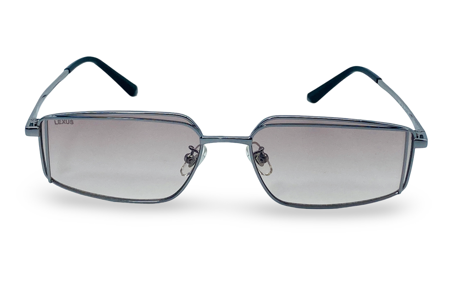 Lexus Metal Unisex Rectangle Sunglasses Silver
