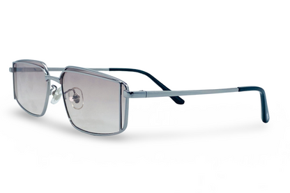 Lexus Metal Unisex Rectangle Sunglasses Silver