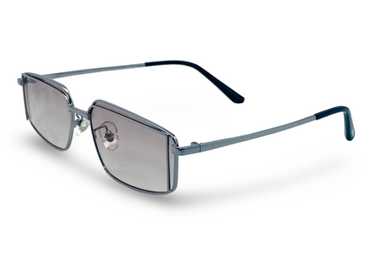 Lexus Metal Unisex Rectangle Sunglasses Silver