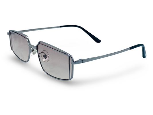 Lexus Metal Unisex Rectangle Sunglasses Silver