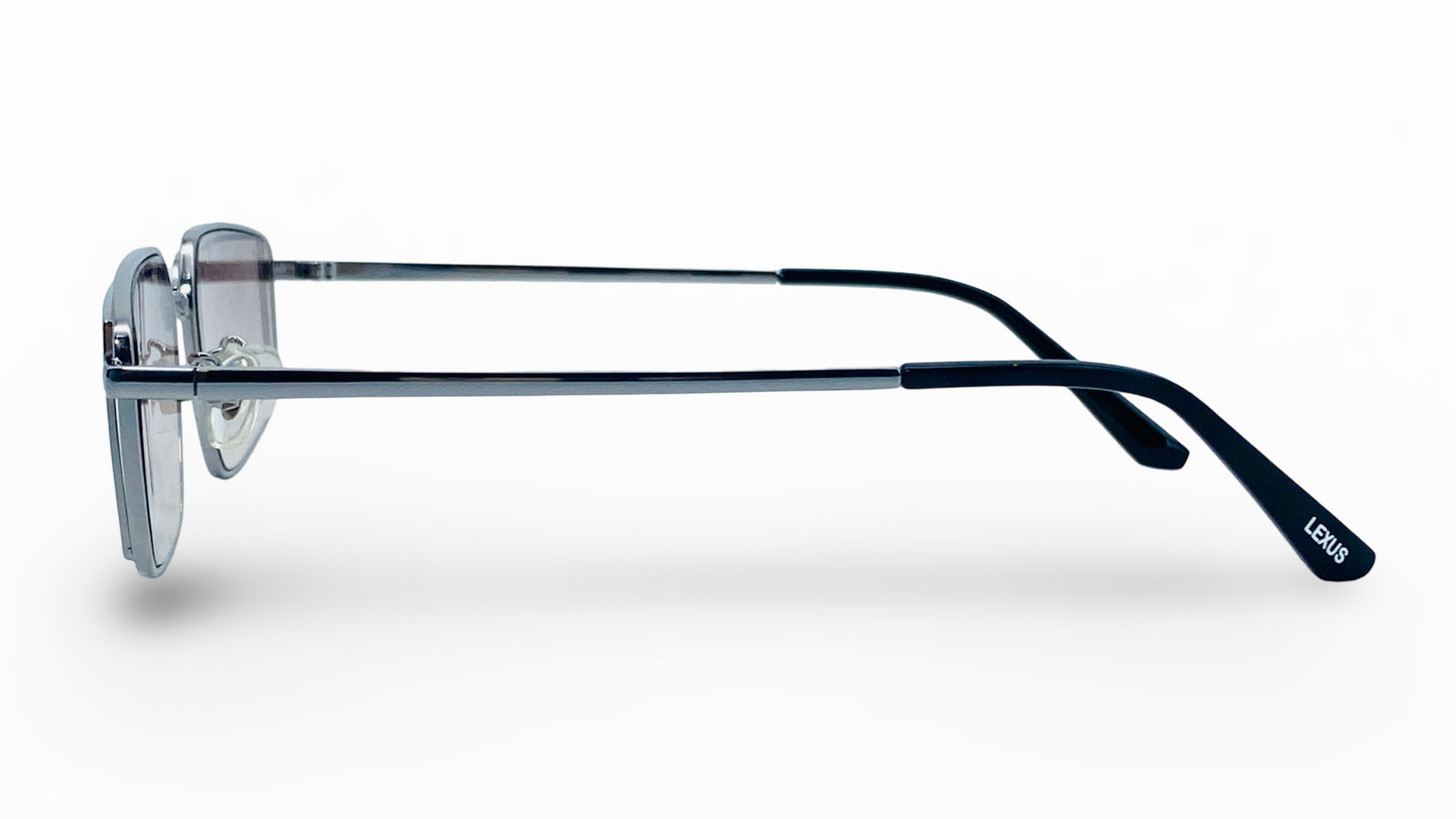 Lexus Metal Unisex Rectangle Sunglasses Silver