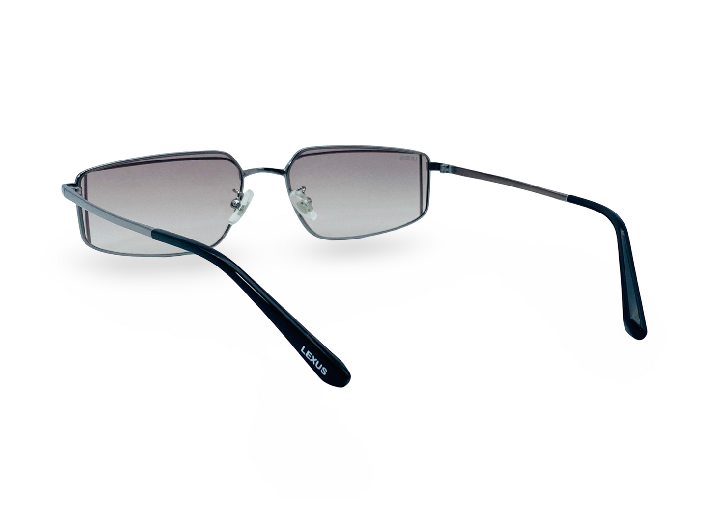 Lexus Metal Unisex Rectangle Sunglasses Silver