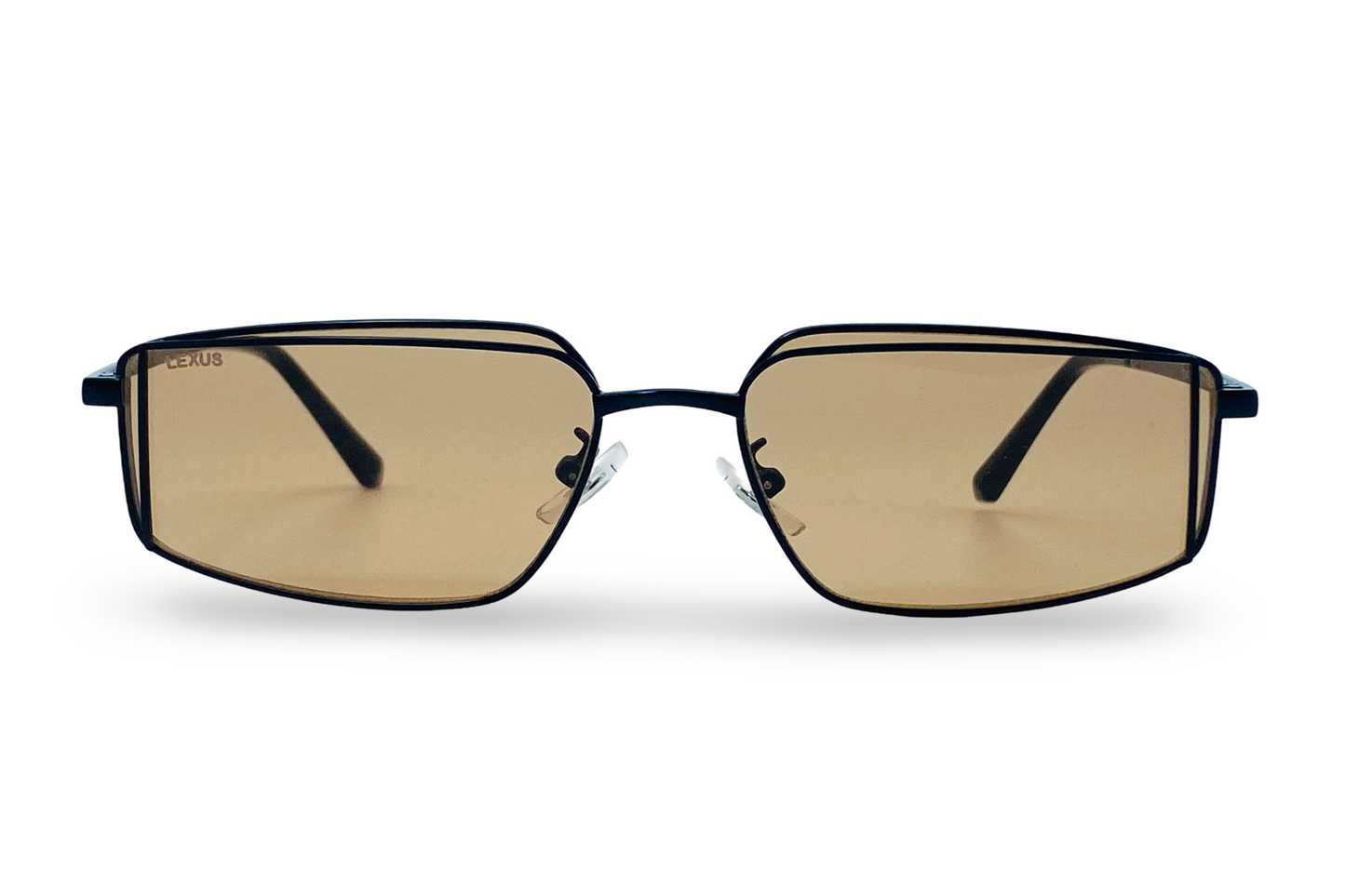 Lexus Metal Unisex Rectangle Sunglasses Black