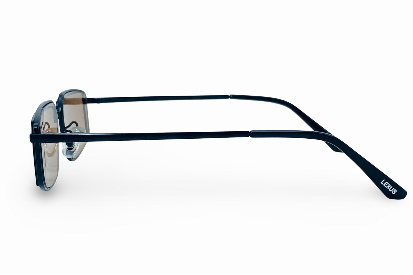 Lexus Metal Unisex Rectangle Sunglasses Black
