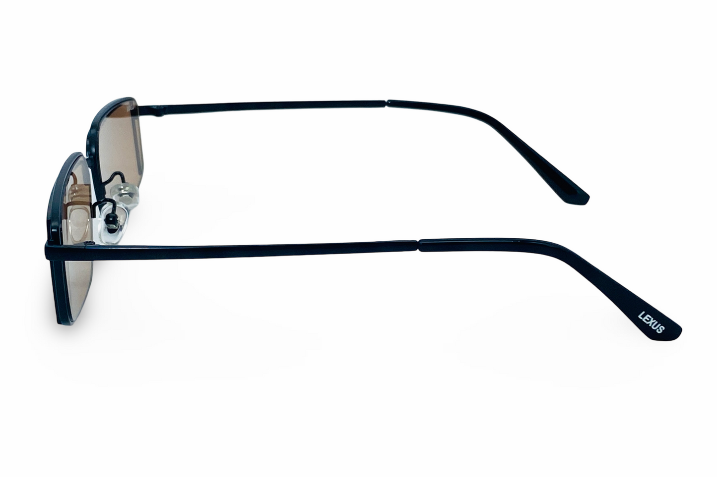 Lexus Metal Unisex Rectangle Sunglasses Black
