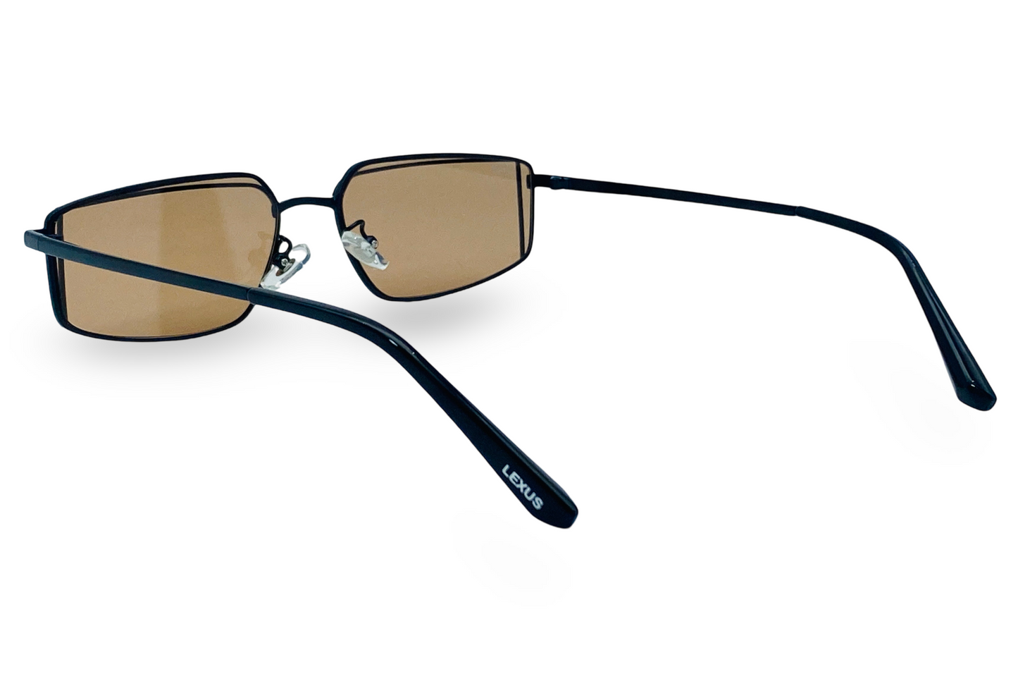 Lexus Metal Unisex Rectangle Sunglasses Black