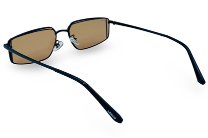 Lexus Metal Unisex Rectangle Sunglasses Black