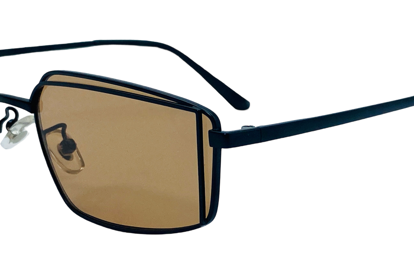 Lexus Metal Unisex Rectangle Sunglasses Black