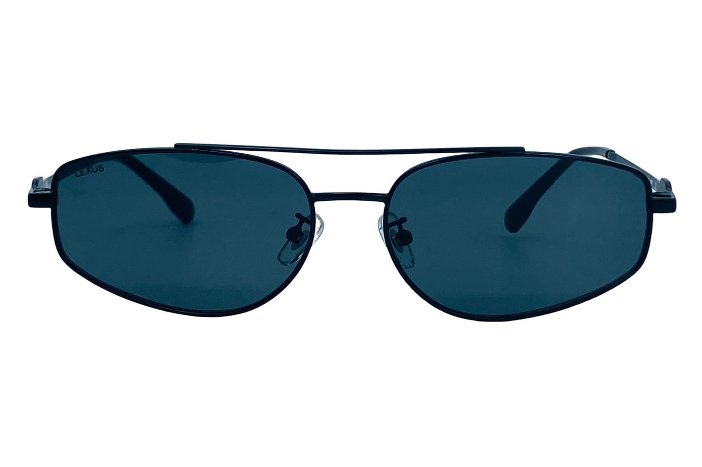 Lexus Metal Unisex Double Bar Sunglasses Black