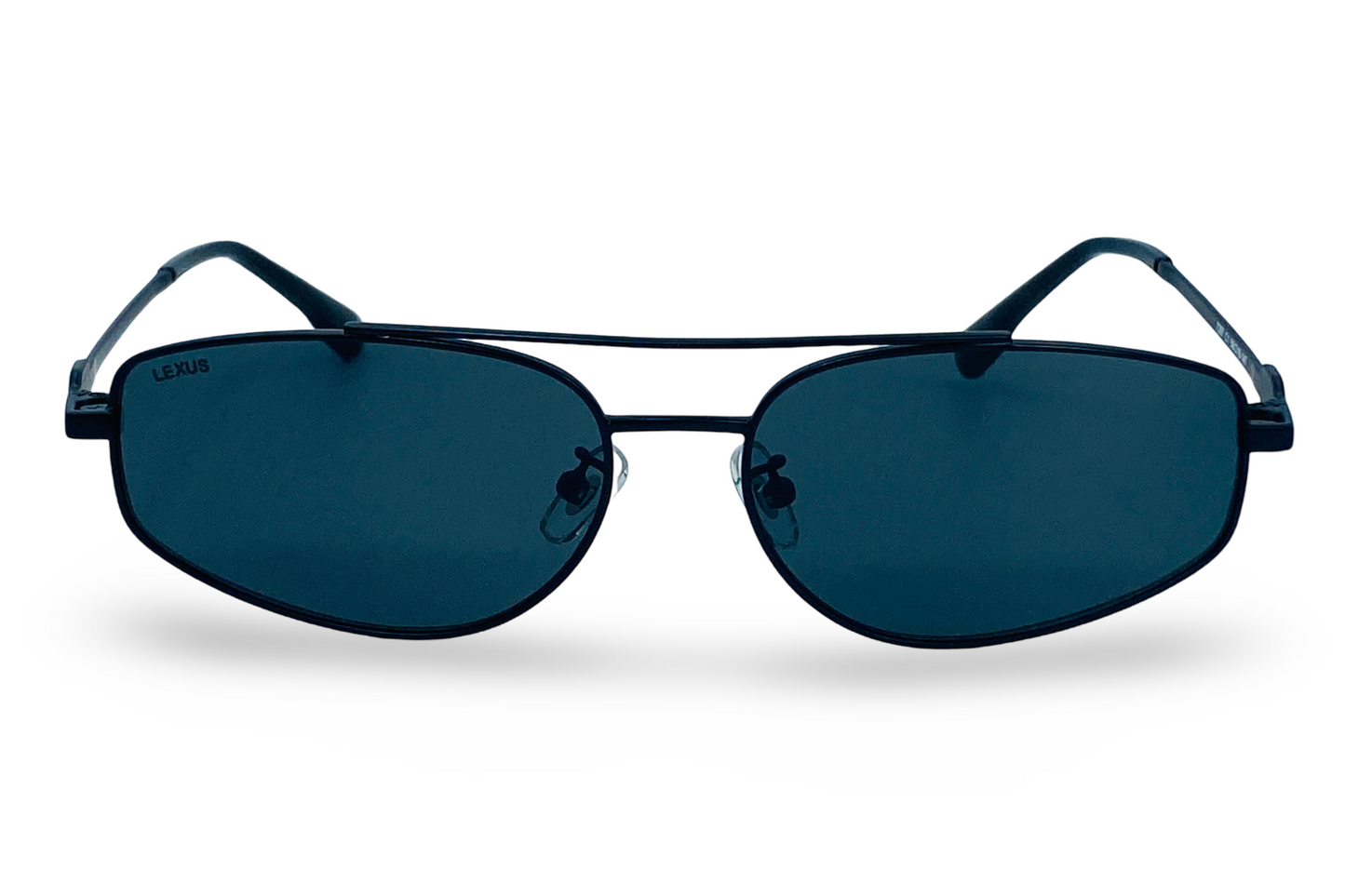 Lexus Metal Unisex Double Bar Sunglasses Black