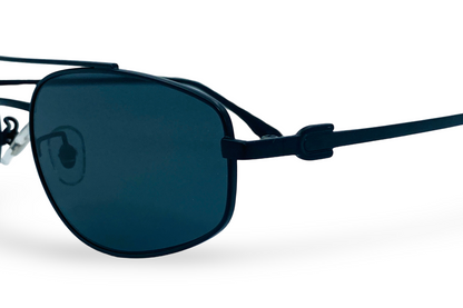 Lexus Metal Unisex Double Bar Sunglasses Black