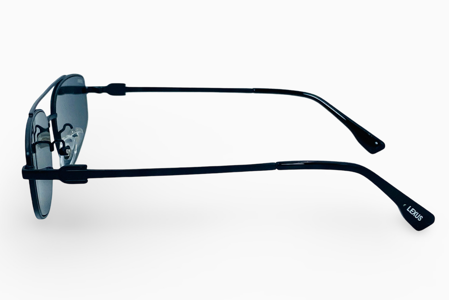 Lexus Metal Unisex Double Bar Sunglasses Black