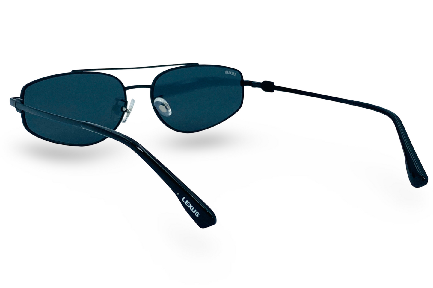 Lexus Metal Unisex Double Bar Sunglasses Black