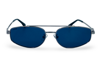 Lexus Metal Unisex Double Bar Sunglasses Matt Gunmetal