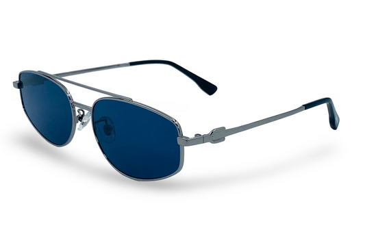 Lexus Metal Unisex Double Bar Sunglasses Matt Gunmetal